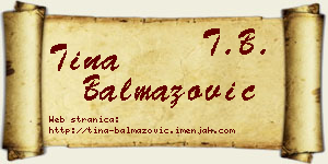 Tina Balmazović vizit kartica